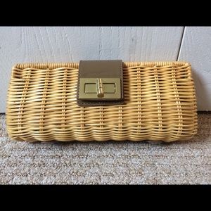Jcrew wicker clutch